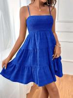 Mini vestido sin mangas combinado con chaleco tipo camiseta de verano para mujer, falda corta líquida para acampar - details 6