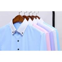 Camisa de Hombre con Cuello doble a Cuadros Manga Francesa Camisas de Vestir para Hombres - details 1