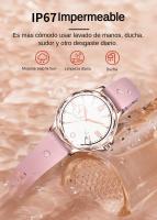 2024 Reloj Inteligente Mujer, 1,2 "Deportivo Smartwatch with 100 Deportivo, Recibir y Contestar Llamadas, Podómetro y Pulsómetro, IP67 Impermeable, Compatible con Android iPhone, Correa Dobles - Acero y Silicona - details 12