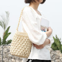 Bolso de hombro hecho a mano para mujer, bolsa de playa con diseño tejido de paja, Bolso pequeño de viaje - details 8