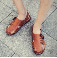 Sandalias de cuero para hombre, zapatos informales antideslizantes, cómodos, para playa y deportes, para verano - details 11