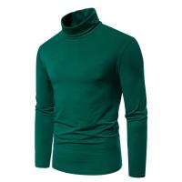 Camiseta de manga larga con cuello medio alto para hombre, Jersey informal de Color sólido, ropa interior - details 38