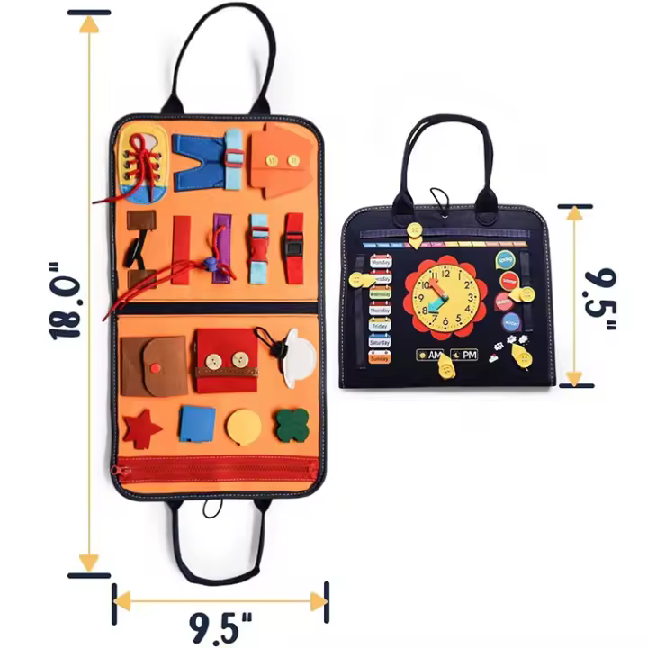 Tablero de aprendizaje de fieltro, rompecabezas, tablero ocupado, juguetes de vestir matemáticos, tablero de educación temprana para niños - 1