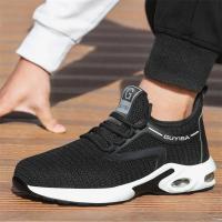 Zapatos de Trabajo para Hombres Cinturón de Aire con Cordón Elástico Material de Cuero - details 27