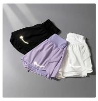 DRUR-ropa corta de gimnasio para mujer, pantalones de cintura alta 2 en 1 con bolsillos, pantalones cortos de Yoga para ciclismo, ropa deportiva 2025 - details 5