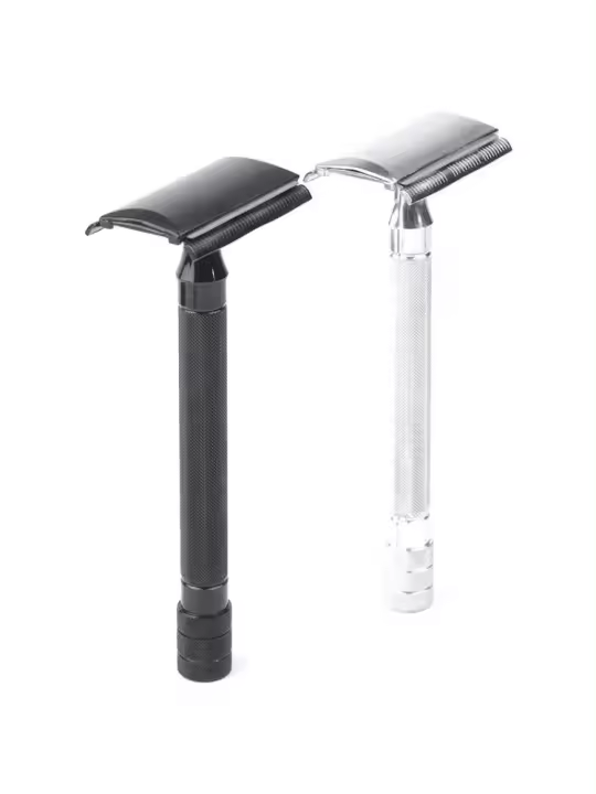 Afeitadora de Acero Inoxidable Doble Borde Eliminación Suave de Vello para Hombres - 1
