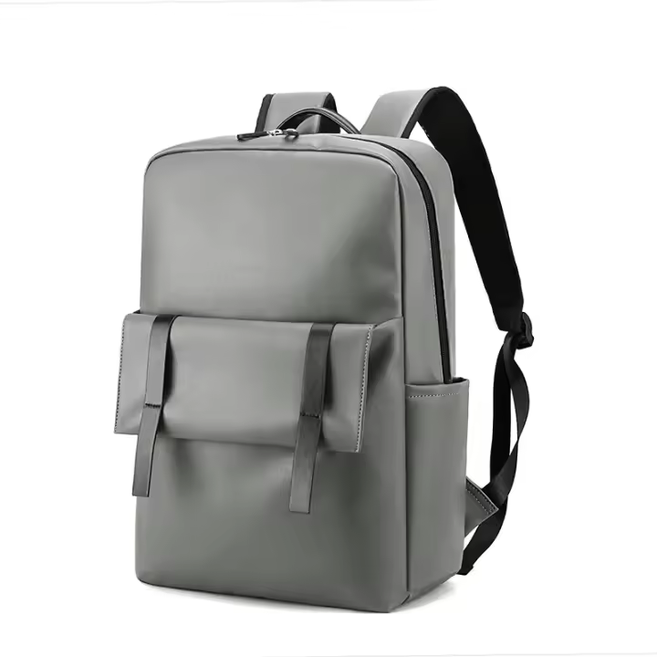 Mochila impermeable de piel sintética para hombre, morral escolar informal para estudiantes, mochilas sencillas para ordenador portátil de negocios para adolescentes, novedad - 1