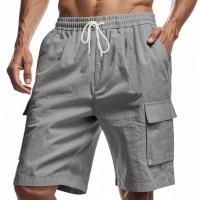Pantalones cortos para hombre, pantalones deportivos de verano, moda para hombre, correr al aire libre, pantalones con cordón de secado rápido, pantalones cortos de entrenamiento con bolsillo grande para Fitness - details 1