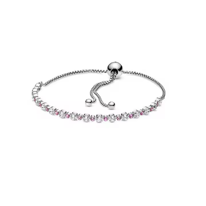 Nueva pulsera de plata de ley 925 con diamantes ajustables y tres accesorios de joyería de lujo Moto opcionales para mujer - 1