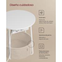 Mesa Lateral Redonda Moderna Espaciosa para Sala de Estar, Dormitorio, Mesita de Noche - details 40