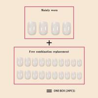 Arte de Uñas de Moda en Gris Leche Conjunto Completo de 24 Piezas para Mujeres - details 5