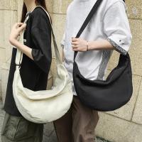 Bolso Bandolera De Lona Sólida Para Mujer Gran Capacidad Bolso De Compras Y Estudiante Bolso De Hombro Unisex Para Escuela - details 11