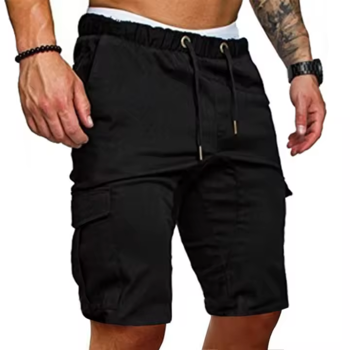 Pantalones Cortos de Trabajo para Hombres Pantalones Amplos de Cinco Cuartos con Múltiples Bolsillos Estilo Casual con Tie-Dye - 1