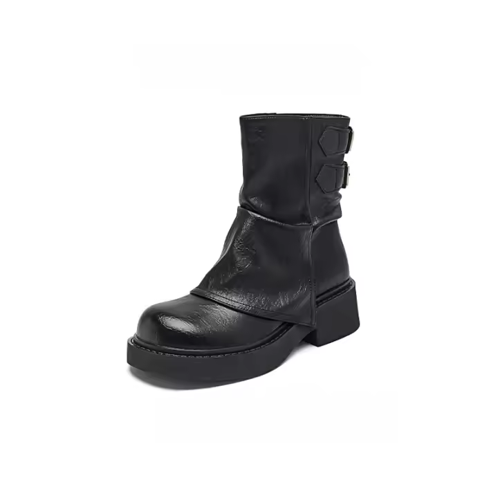 Botas de Mujer Estilo Británico Martin Augustine Nueva Primavera y Otoño Plataforma - 1
