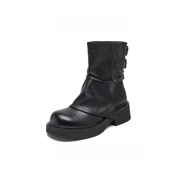 Botas de Mujer Estilo Británico Martin Augustine Nueva Primavera y Otoño Plataforma - 1