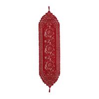 Mantel personal navideño de estilo americano y europeo INS, decoración de copos de nieve rojos y blancos, bola colgante, camino de mesa de comedor - details 3