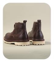 Botas de hombre de alta gama de cuero Botas Chelsea Zapatos altos de piel de vaca de capa superior - details 5