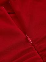 Vestido Halter con lazo rojo para mujer, novedad de otoño, Spice Girl, plisado, moda, cintura, Falda corta fina, tendencia - details 4
