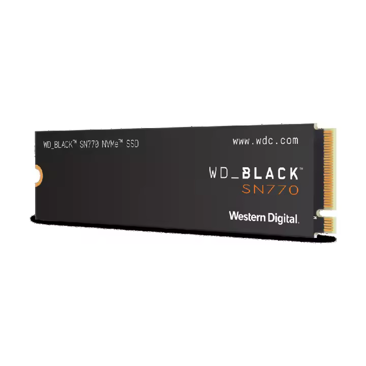 Western Digital WD Black SN770 SSD Almacenamiento Interno de Solido Establecimiento 500GB-2TB para Juegos Velocidad de Escritura de 4000-4900MB/s Interfaz M.2 NVME - 1