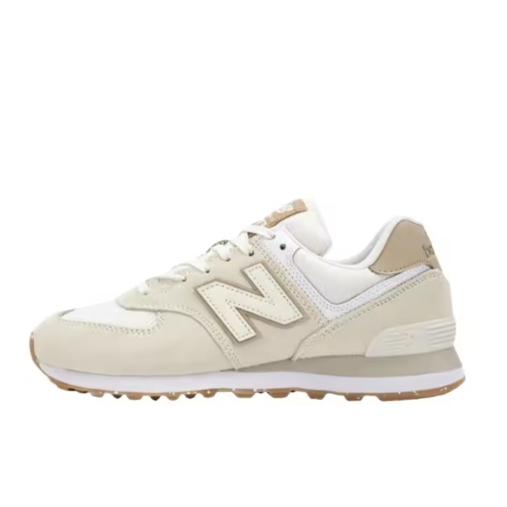 Leten NB 574m blanco retro simple absorción de impactos antideslizante desgaste transpirable casual zapatos para correr para mujer - 1