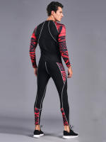Quick-Drying Men's Sports Suit with Super Elasticity and Long-Sleeved Fitness T-Shirt - details 4