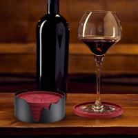 Posavasos de silicona con soporte para bebidas, posavasos para bebidas calientes o frías, bandeja profunda, antideslizante, antiadherente, salvia del desierto, paquete de 6 - details 4