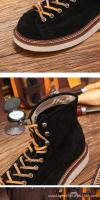 Zapatos de cuero vacuno puro de alta gama, estilo casual de herramientas, zapatos de tablero de caña alta - details 12