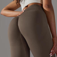 Leggings de yoga sin costuras para mujer, ropa deportiva de entrenamiento, pantalones deportivos de cintura alta - details 76