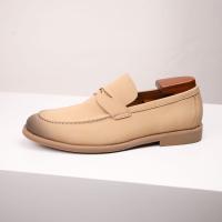 Mocasines de color claro, zapatos casuales de cuero para hombre, zapatos de cuero genuino - details 4