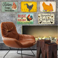 Cartel de hojalata para decoración del hogar, cartel de Metal de gallina, gallo, huevo, gallinero, Vintage, arte de pared de Año Nuevo - details 2