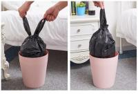 Bolsa de plástico negra para el hogar, 100/200 Uds., mango para reciclaje de basura, lata de basura de gran capacidad, bolsas de basura de cocina Mart de 32x52cm - details 6