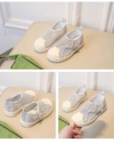 Zapatos informales Unisex para niños, zapatillas de deporte de tela de red transpirable de malla de aire para verano, zapatos planos antipatadas para niños y niñas - details 5