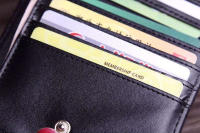 Cartera corta de cuero PU a cuadros para mujer, tarjetero multicapa, monedero pequeño con cremallera - details 10