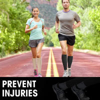 Calcetines deportivos de compresión sin pies para férula, venas varicosas, linfedema, correr, ciclismo, Mangas de soporte de pantorrilla, 1 par - details 11