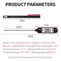 Termómetro Digital electrónico para cocina, herramienta de sonda de acero inoxidable 304, medidor de temperatura de alimentos, agua, aceite, barbacoa - details 3