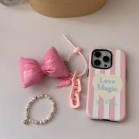 Llavero De Goma PU Con Borla Para Niñas Decoración De Cadena De Mochila Y2K Encanto De Goma Acrílica Adorno De Bolso - details 5