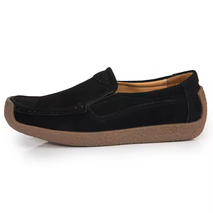 Zapatos de oficina planos informales y suaves para mujer, sin zapatos, cómodos, de cuero - 1