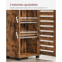 Armario de Baño de Alto Estilo Independiente con 3 Compartimentos Abiertos y 2 Estantes Ajustables - details 12