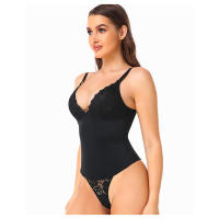 Monoslime de Adelgazamiento sin Costuras para Mujeres Camisola de Compresión, Tanga de Crotch Abierto, Moldeado Completo del Cuerpo, Cinturón de Entrenamiento de Cintura - details 9