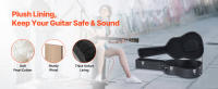 SucceBuy Estuche rígido para guitarra acústica, 43,31 pulgadas en forma de calabaza, resistente al agua, para guitarras de 39-41 pulgadas, negro - details 3
