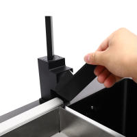 Fregadero de cocina integrado de acero inoxidable 304, juego de residuos, grifo de cocina, 38x28x19cm/15x11x7, 48 pulgadas - details 9