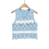 Camiseta sin Mangas de Verano PB&ZA 2025 Estilo Vacación de Ocio con Cuello Redondo - details 1