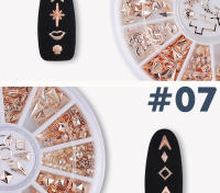 Diamantes de imitación para uñas en Rueda, tachuelas brillantes, herramientas de manicura, escamas de rebanadas metálicas de colores, nueva decoración de uñas 3D - details 2