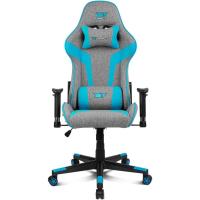 DR90 - Silla Gaming Profesional, Tejido Transpirable, reposabrazos 2D Acolchado, Base Nylon Reforzado, pistón Clase 4, cojín Lumbar y Cervical, Color Gris/Blanco - details 12