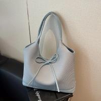 Bolso de Tote Elegante para Mujer en Azul Claro Gran Capacidad, Cierre Magnético, Detalle de Lazo, Correas Transparentes Perfecto para Compras, Citas, Fiestas, y Viajes - details 1