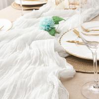 Mantel de Mesa de Gasa de Queso IRELIA Color Sólido Semi-Transparente Estilo Vintage para Decoración de Bodas - details 2
