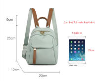 Mini mochila verde para niñas, pequeña mochila de moda para damas, bolso de hombro para teléfono, bolso de viaje para mujeres, ipad mini 6 teclas - details 1