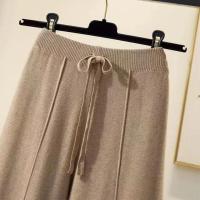 Pantalones de Pointa de Cintura Alta para Mujer Ajuste Suelto, Cinturón Elástico, Dos Cruces - details 7