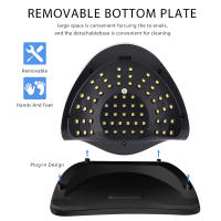 Secador de esmalte de Gel de secado rápido para manicura y pedicura, lámpara profesional para salón de uñas, 57 LED UV - details 2