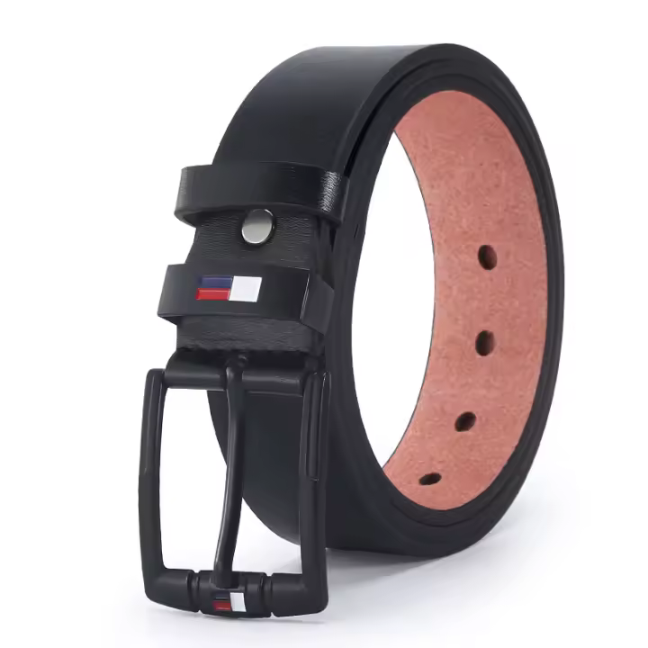 Cinturón de aleación de cuero PU para hombre, cinturón con hebilla cuadrada, color negro, café y marrón, para negocios y ocio, a la moda, 2023 - 1